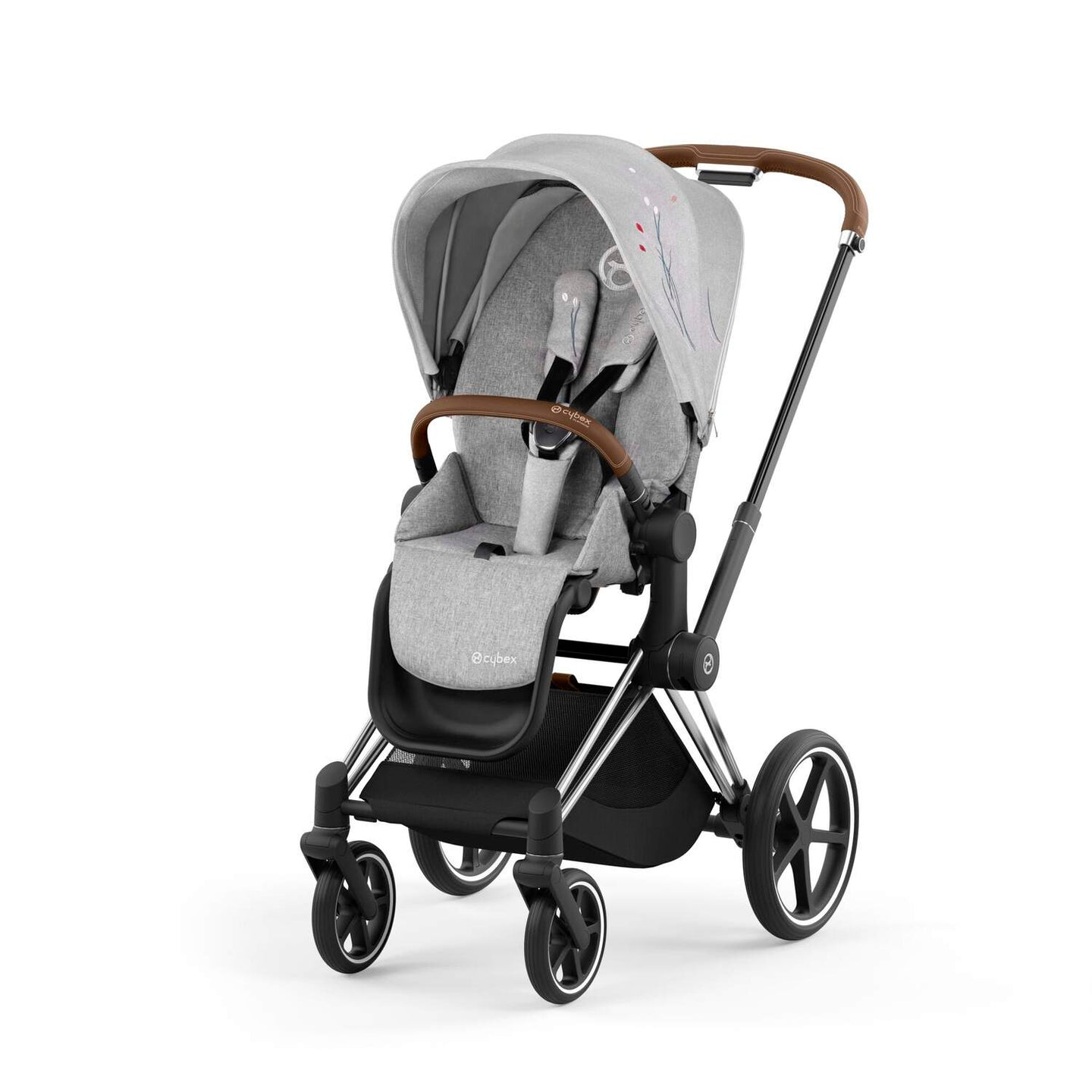 Cybex - Priam Chrome Brown Frame with Seat Pack